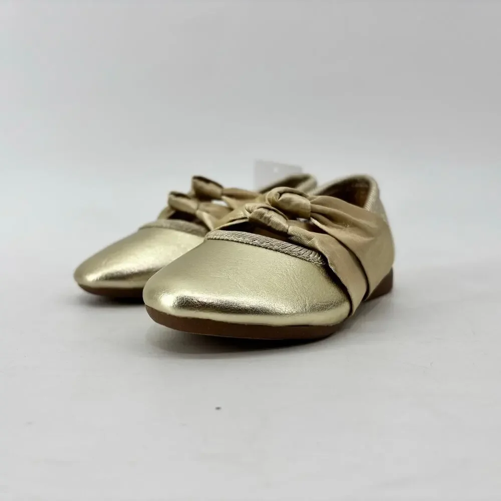OshKosh B'gosh Size 4 Gold Ballet Flats Girls Baby Kidd Toddler